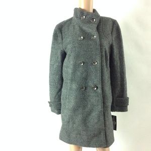 Fleet Street Ltd Womens Flounce Wool-Blend Coat